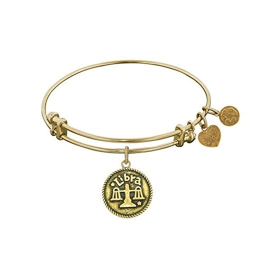 Angelica Ladies Zodiac Collection Bangle Charm 7.25 Inches (Adjustable) GEL1065