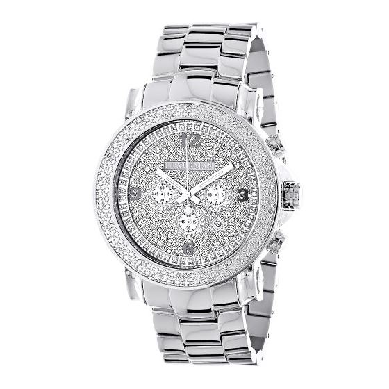 Oversized Mens Diamond Watch 0.25Ct LUXURMAN Escal