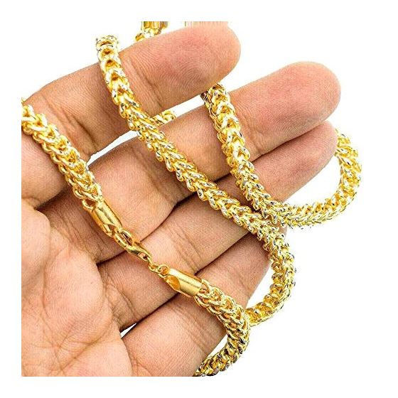 10K Diamond Cut Gold HOLLOW FRANCO Chain - 28 Inches Long 5.3MM Wide 3
