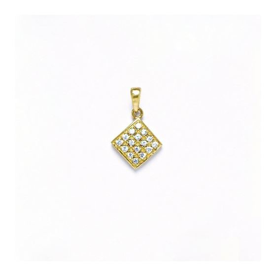 14K Gold Surrounded by Love Pendant with CZ P92