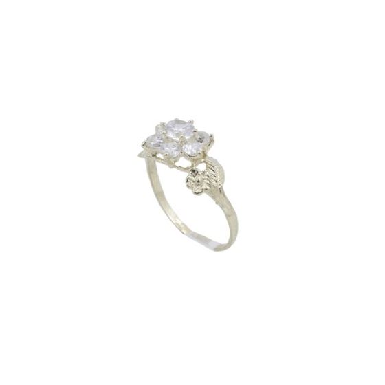 10k Yellow Gold Syntetic white gemstone ring ajr21 Size: 9.5 1