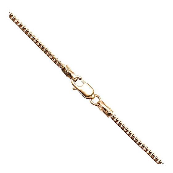 14K ROSE Gold SOLID FRANCO Chain - 18 Inches Long 1.4MM Wide 1