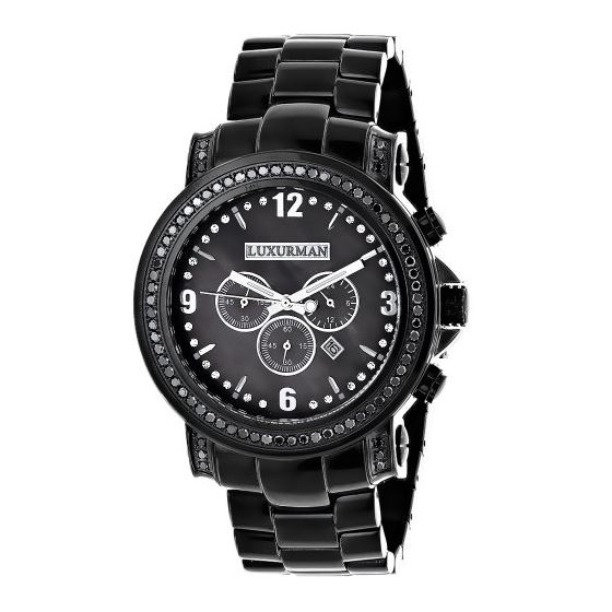 LUXURMAN Watches Review: Mens Black Diamond Watch