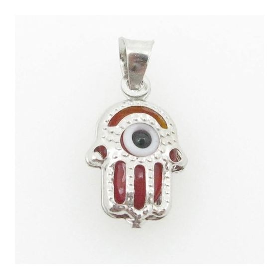 womens bp143 kabbalah evil eye .925 Sterling Silver good luck charm pendant 1