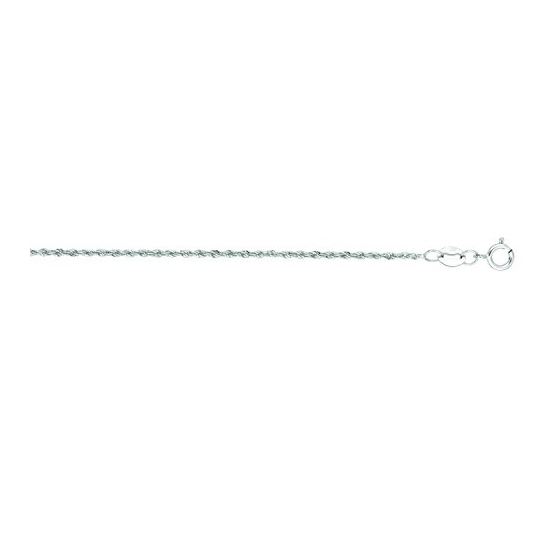 "14K White Gold Light Rope Chain 18"" inches long x1.0mm wide"