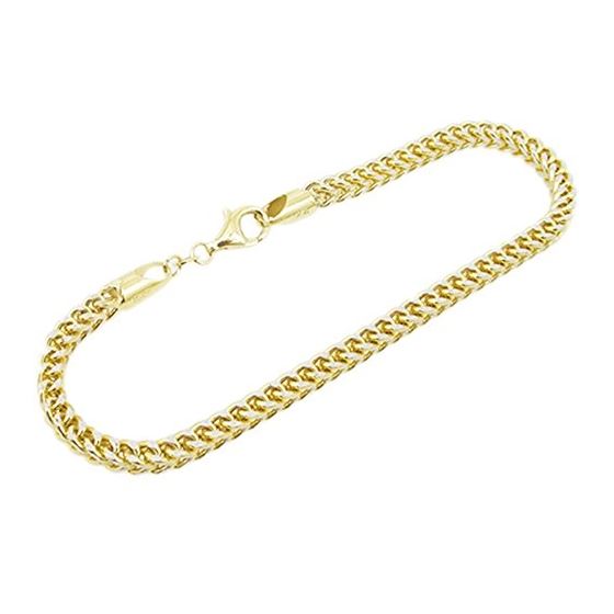 Mens 10k Yellow Gold figaro cuban mariner link bracelet AGMBRP40 7.5 inches long and 4mm wide 1