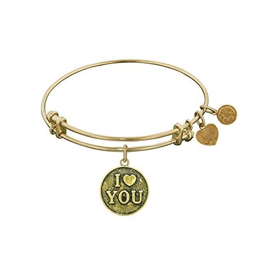 Angelica Ladies Love and Hearts Collection Bangle Charm 7.25 Inches (Adjustable) GEL1011