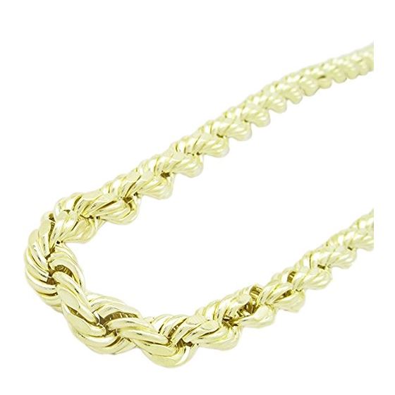 "Mens 10k Yellow Gold HOLLOW rope chain 30"" long and 5.5mm wide 1"