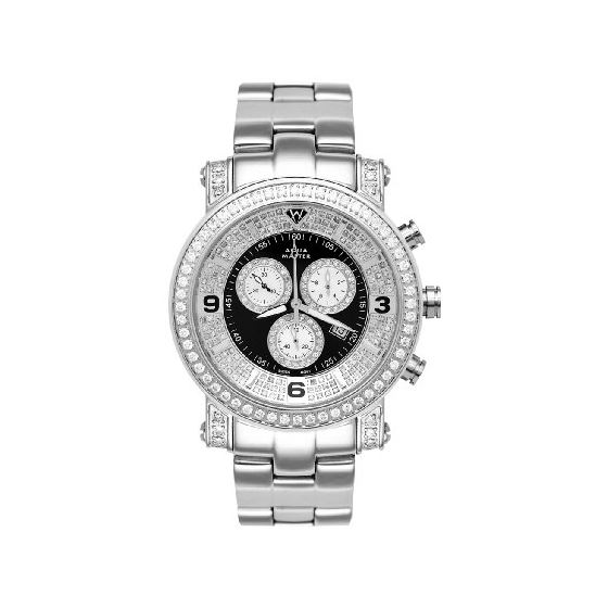 NEW! Men's Power One-Row Diamond Watch With Di