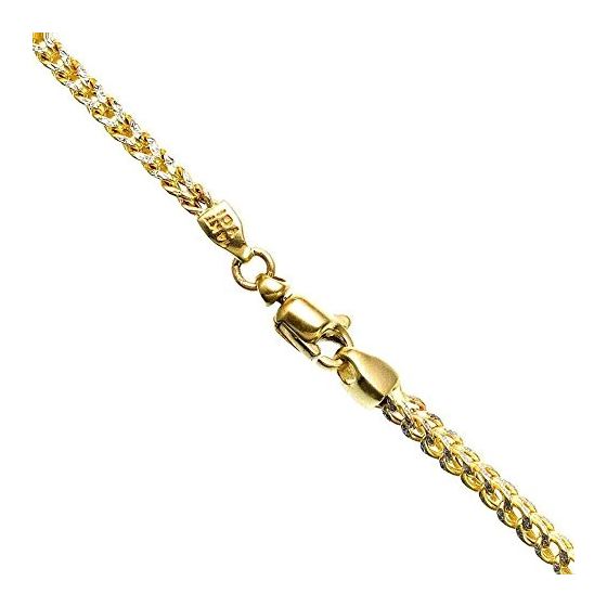 14K Diamond Cut Gold HOLLOW FRANCO Chain - 32 Inches Long 2.9MM Wide 1