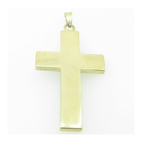 Mens 10K Solid Yellow Gold big multirow jesus cross Length - 1.73 inches Width - 21.5mm 3