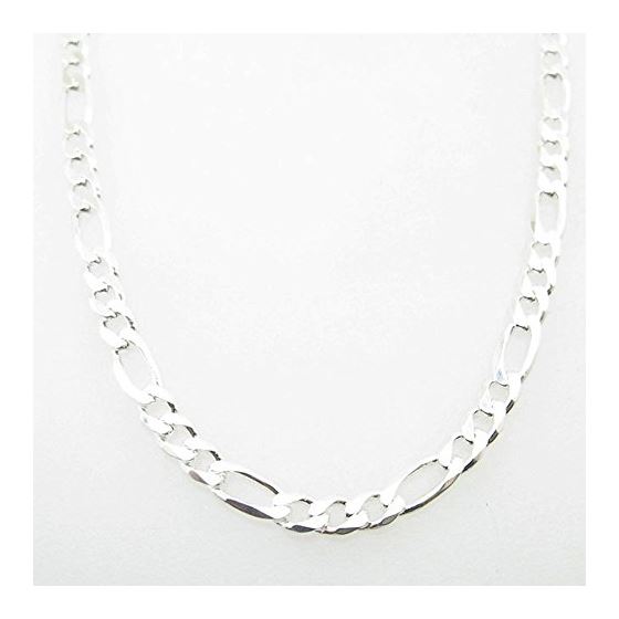 Silver Figaro link chain Necklace BDC93 1