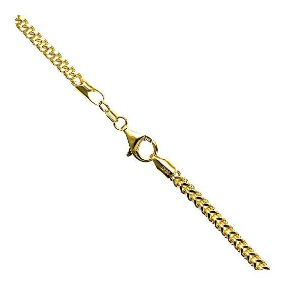 14K YELLOW Gold HOLLOW FRANCO Chain - 22 Inches Long 3MM Wide 1