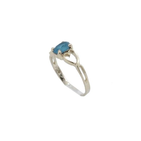 10k Yellow Gold Syntetic blue gemstone ring ajjr67 Size: 3 1