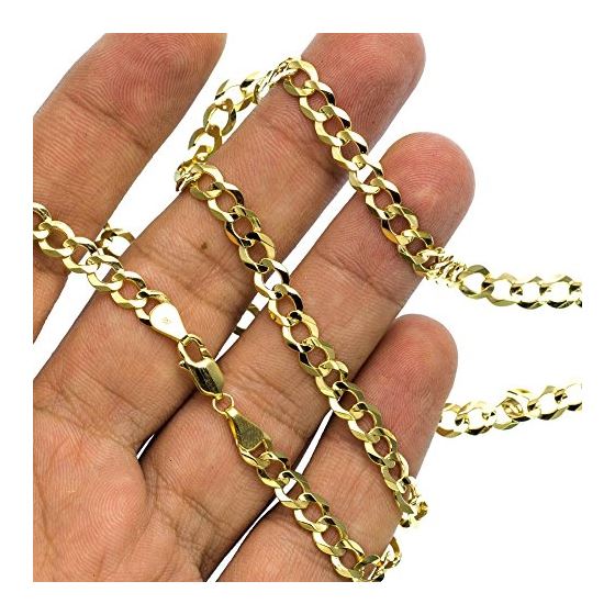 10K YELLOW Gold SOLID ITALY CUBAN Chain - 20 Inches Long 5.7MM Wide 3
