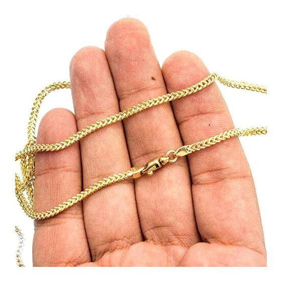 14K Diamond Cut Gold HOLLOW FRANCO Chain - 26 Inches Long 2.5MM Wide 3