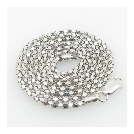Ladies .925 Italian Sterling Silver Popcorn Link Chain Length - 20 inches Width - 2.5mm 1