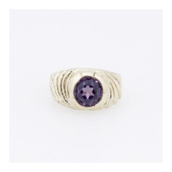 10k Yellow Gold Syntetic purple love gemstone ring ajr11 Size: 2 3