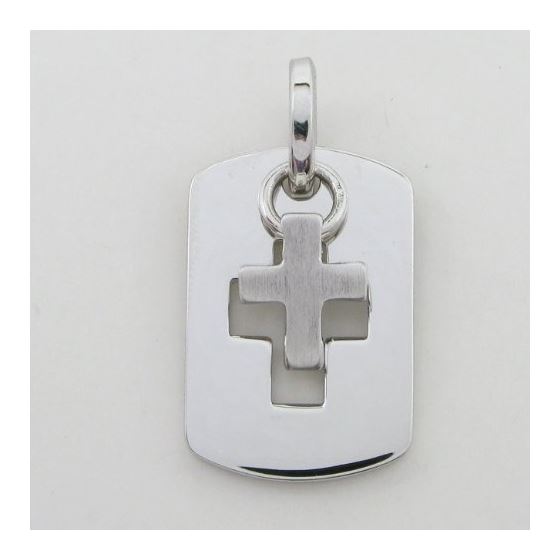 Dog tag and cross pendant SB15 28mm tall and 17mm wide 3