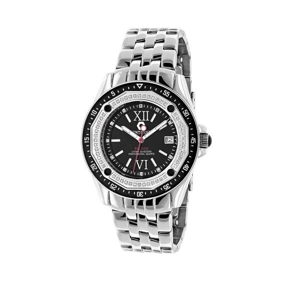 Centorum Real Diamond Watch 0.5ct Midsize Falcon Interchangeable Leather Band 1