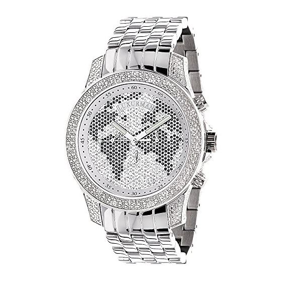 LUXURMAN Mens Diamond Watch 0.50Ct