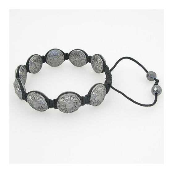 Black Greek style medusa string bracelet beaded macrame jewelry fashion bead 3