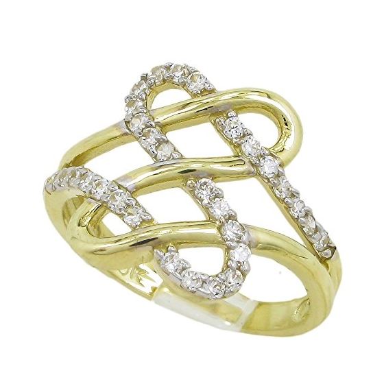 10K Yellow Gold womens designer lace ring ASVJ5 1