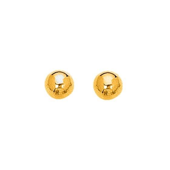 14kt Yellow Gold 7.0mm Shiny Ball Post Earring