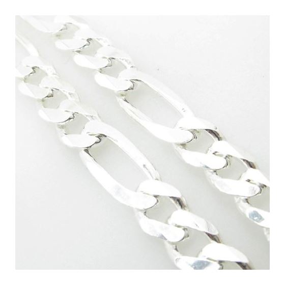 Silver Figaro link chain Necklace BDC78 3