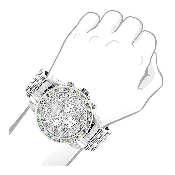 Watches Mens Color Diamond Watch 2.50Ct-3