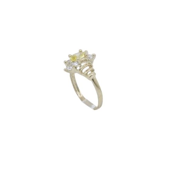 10k Yellow Gold Syntetic yellow gemstone ring ajr34 Size: 8 1