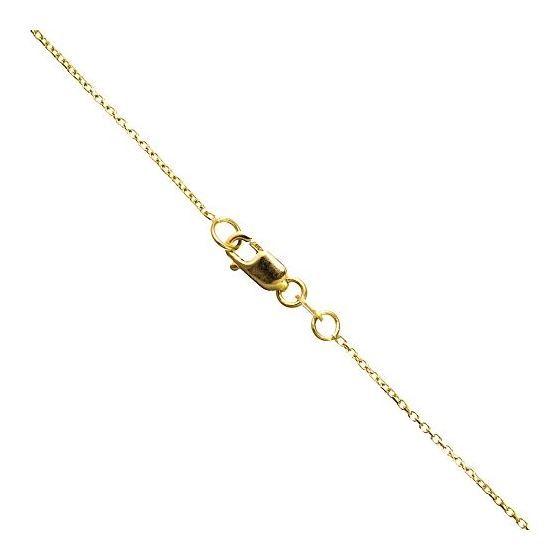 14K YELLOW Gold SOLID CABLE Chain - 18 Inches Long 0.7MM Wide 1