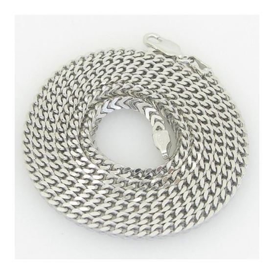 Unisex Italian sterling silver franco box ball wheat popcorn rope fancy chain 1