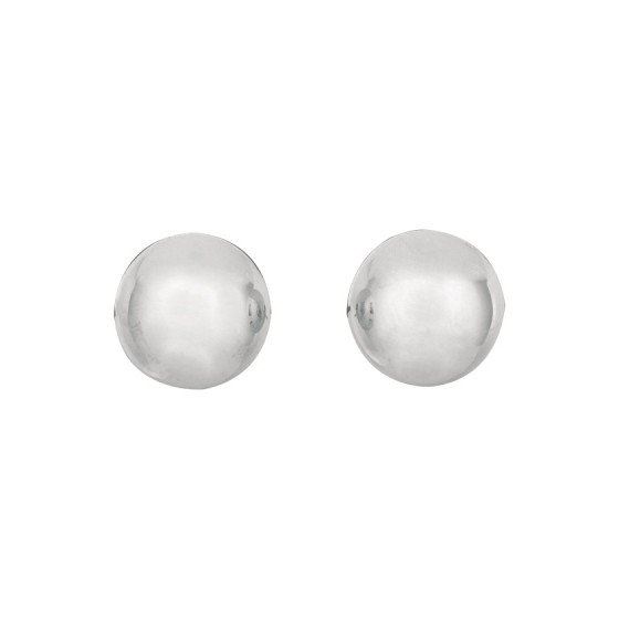 14kt White Gold 10.0mm Shiny Ball Post Earring