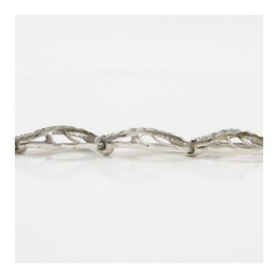 Women silver fancy link bracelet SB3 7.25 inches long and 9mm wide 3