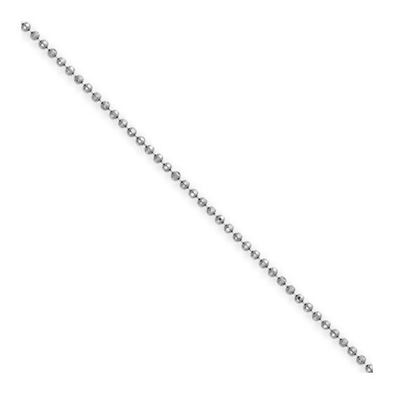 10K WHITE Gold SOLID MOON CUT Chain - 26 Inches Long 3MM Wide