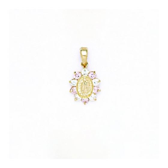 14K Gold Surrounded by Love Pendant with CZ P104-10