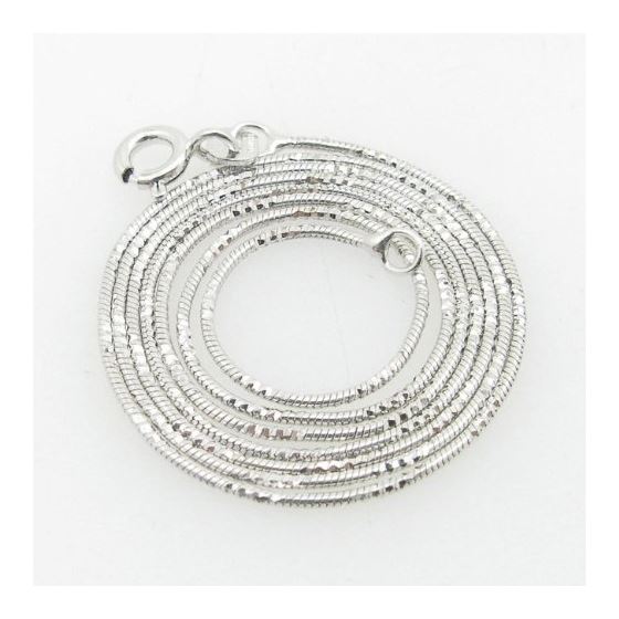 Ladies .925 Italian Sterling Silver Snake Link Chain Length - 18 inches Width - 1mm 1