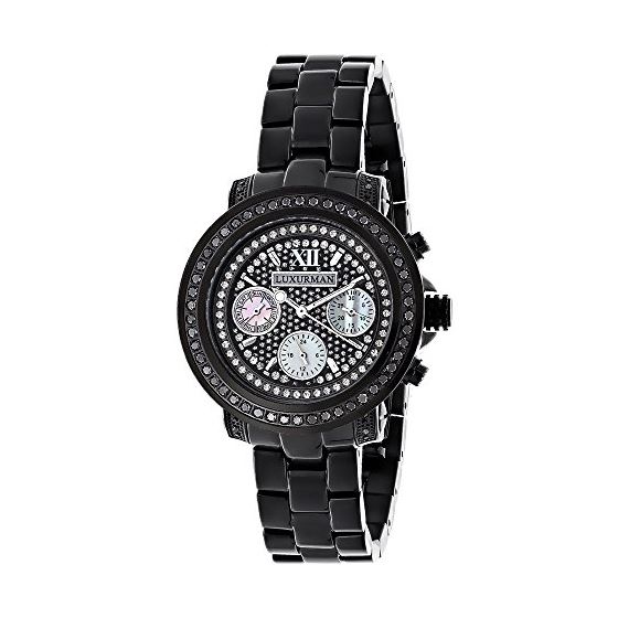 Iced Out Watches: LUXURMAN Black Diamond Watch 2.1