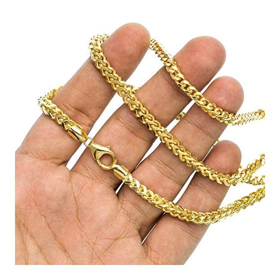 14K YELLOW Gold SOLID FRANCO Chain - 26 Inches Long 4.2MM Wide 3