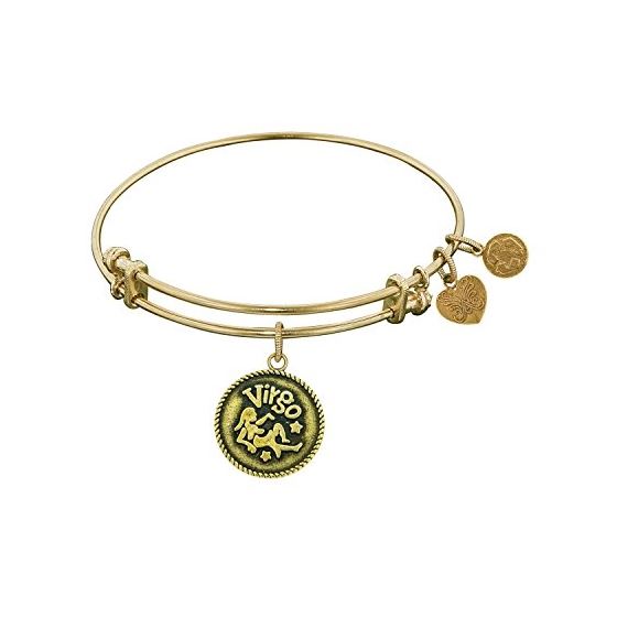 Angelica Ladies Zodiac Collection Bangle Charm 7.25 Inches (Adjustable) GEL1064