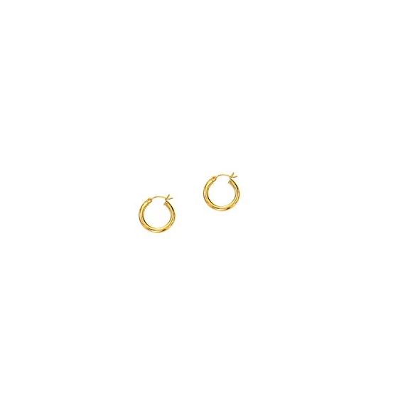 10K Yellow Gold Ladies Hoop Earrings 211LT