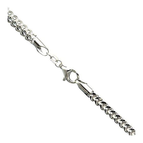 10K WHITE Gold HOLLOW FRANCO Chain - 24 Inches Long 3.7MM Wide 1
