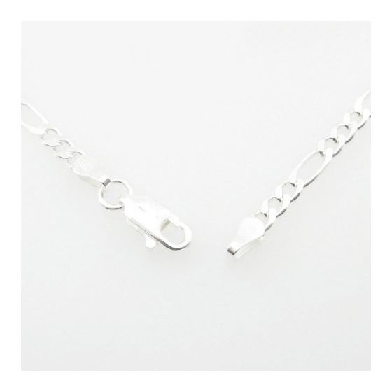 Silver Figaro link chain Necklace BDC73 3