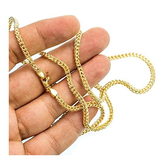 14K YELLOW Gold HOLLOW FRANCO Chain - 22 Inches Long 3MM Wide 3