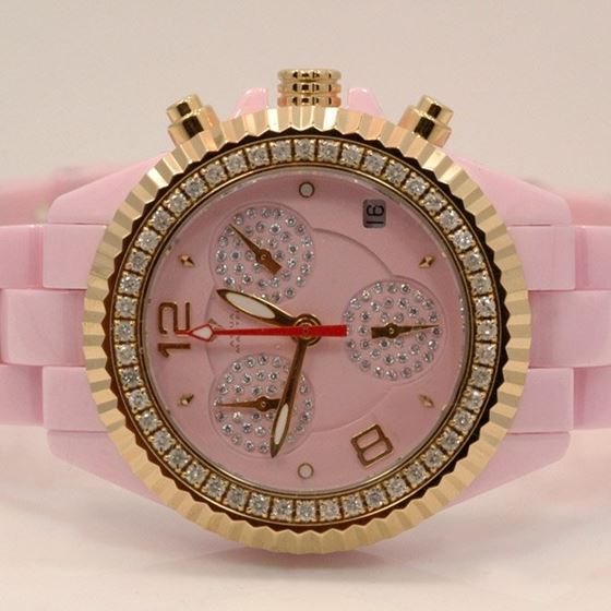 Aqua Master Ladies Ceramic Diamond Watch 1.25ctw W1153 1