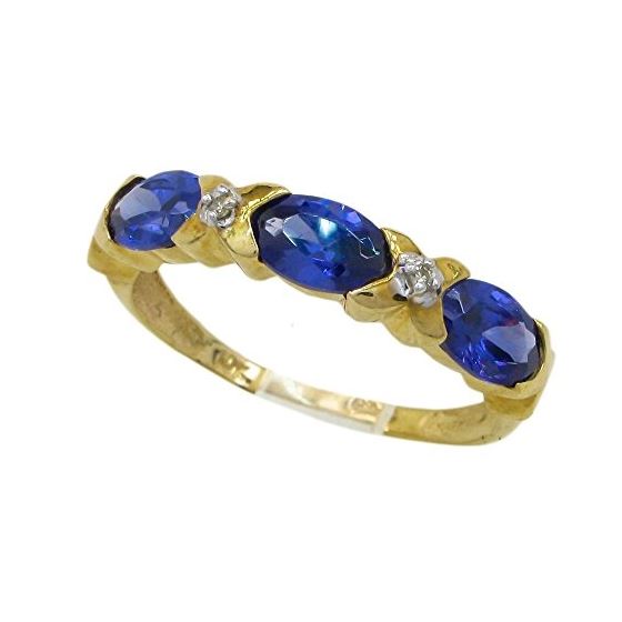 10K Yellow Gold womens gemstone ring ASVJ11 1