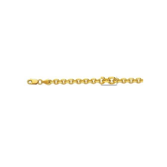 14K Yellow Gold 4.0mm wide Diamond Cut Cable Link Chain with Lobster Clasp 1