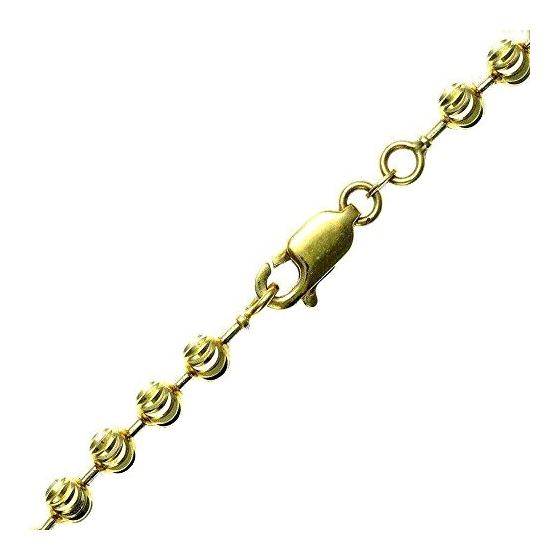 "10K YELLOW Gold MOON CUT SOLID CHAIN - 30"" Long 5.00MM Wide 1"