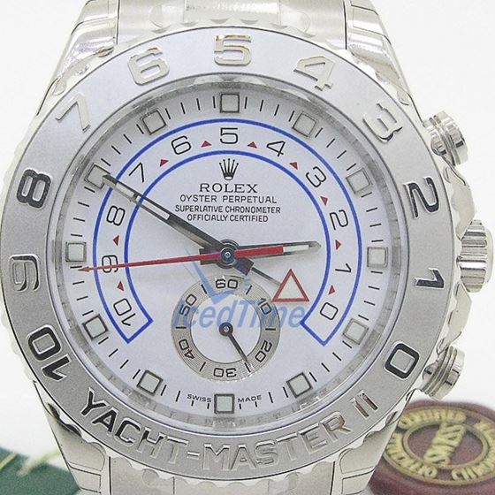 Rolex Yachtmaster II White Arabic Dial Oyster Bracelet 18k White Gold and Platinum Mens Watch 1